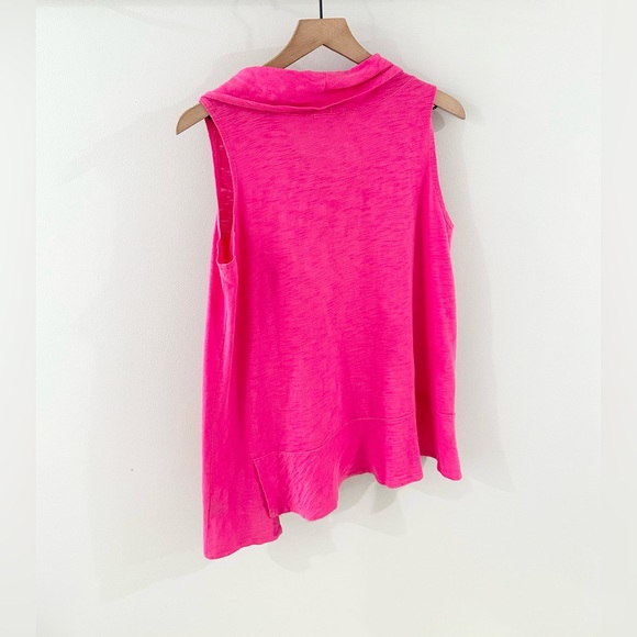 Habitat Hot Pink Cowl Neck Flounce Top Size Small - Picture 6 of 7